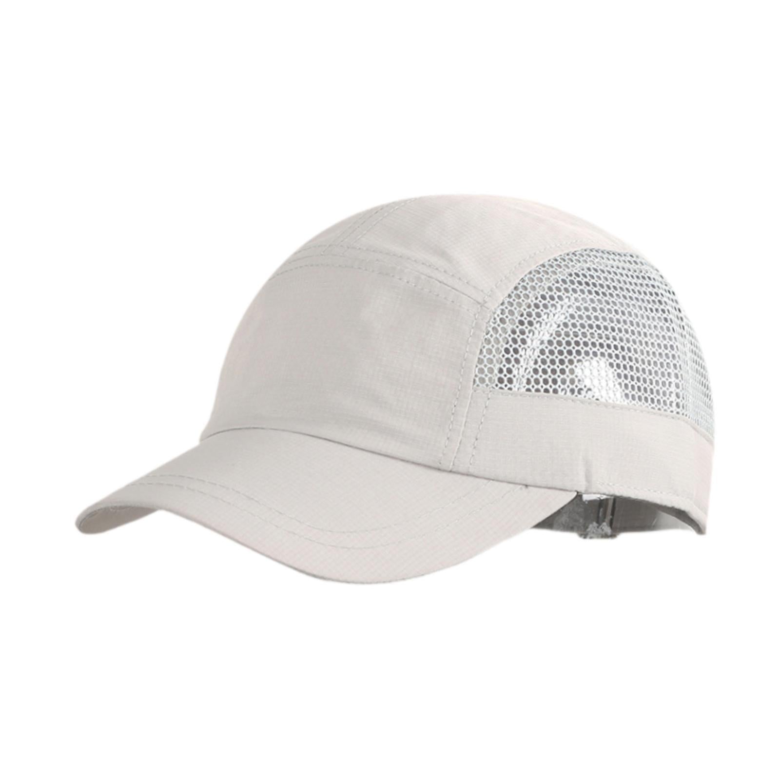 Golf Hat Outdoor Quick Dry Athletic Sports Cap for Marathon Traveling Hiking light gray