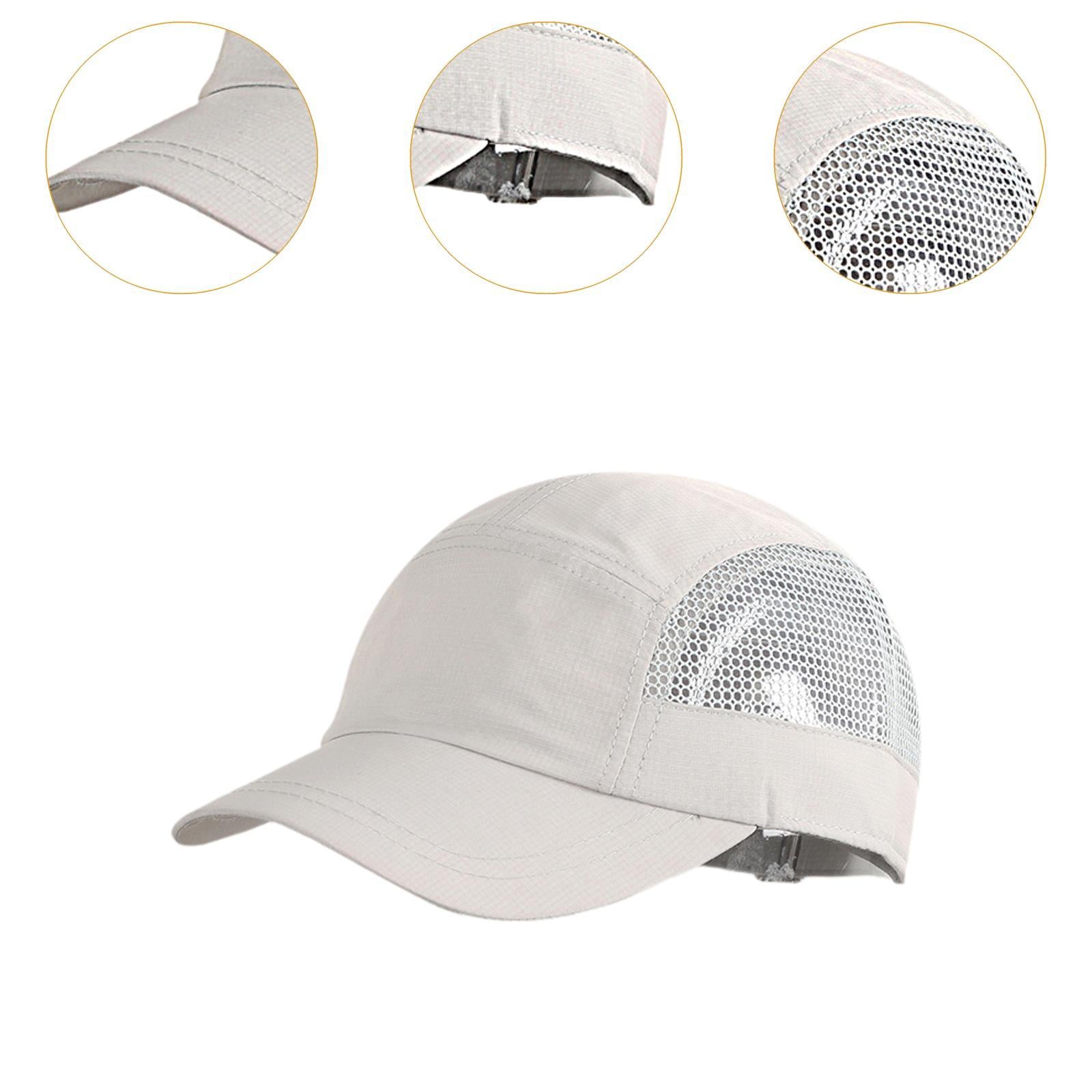 Golf Hat Outdoor Quick Dry Athletic Sports Cap for Marathon Traveling Hiking light gray