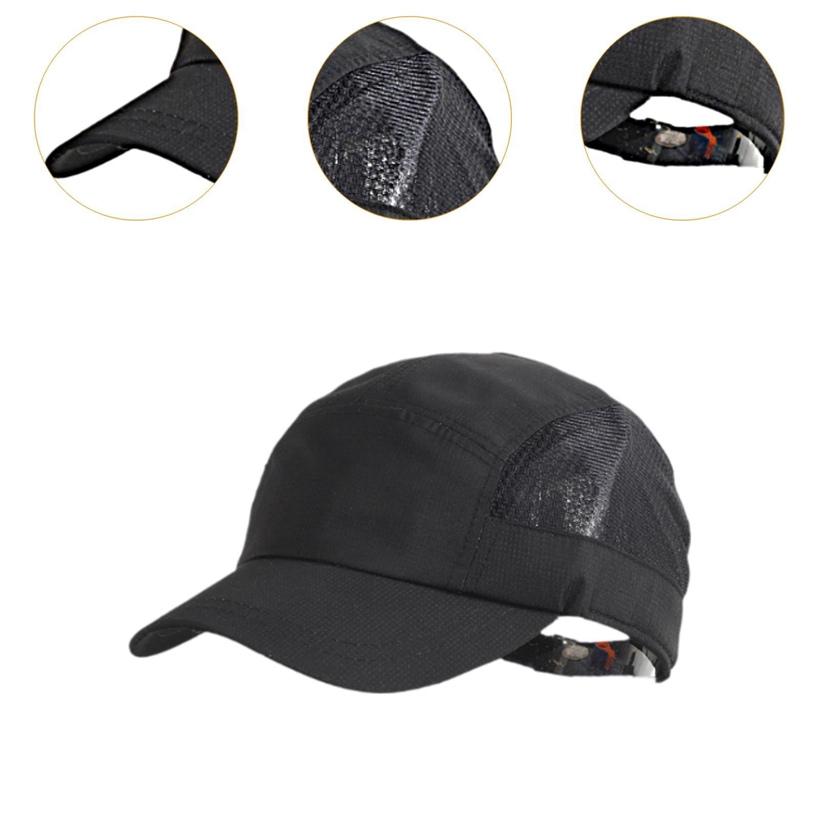 Golf Hat Outdoor Quick Dry Athletic Sports Cap for Marathon Traveling Hiking black