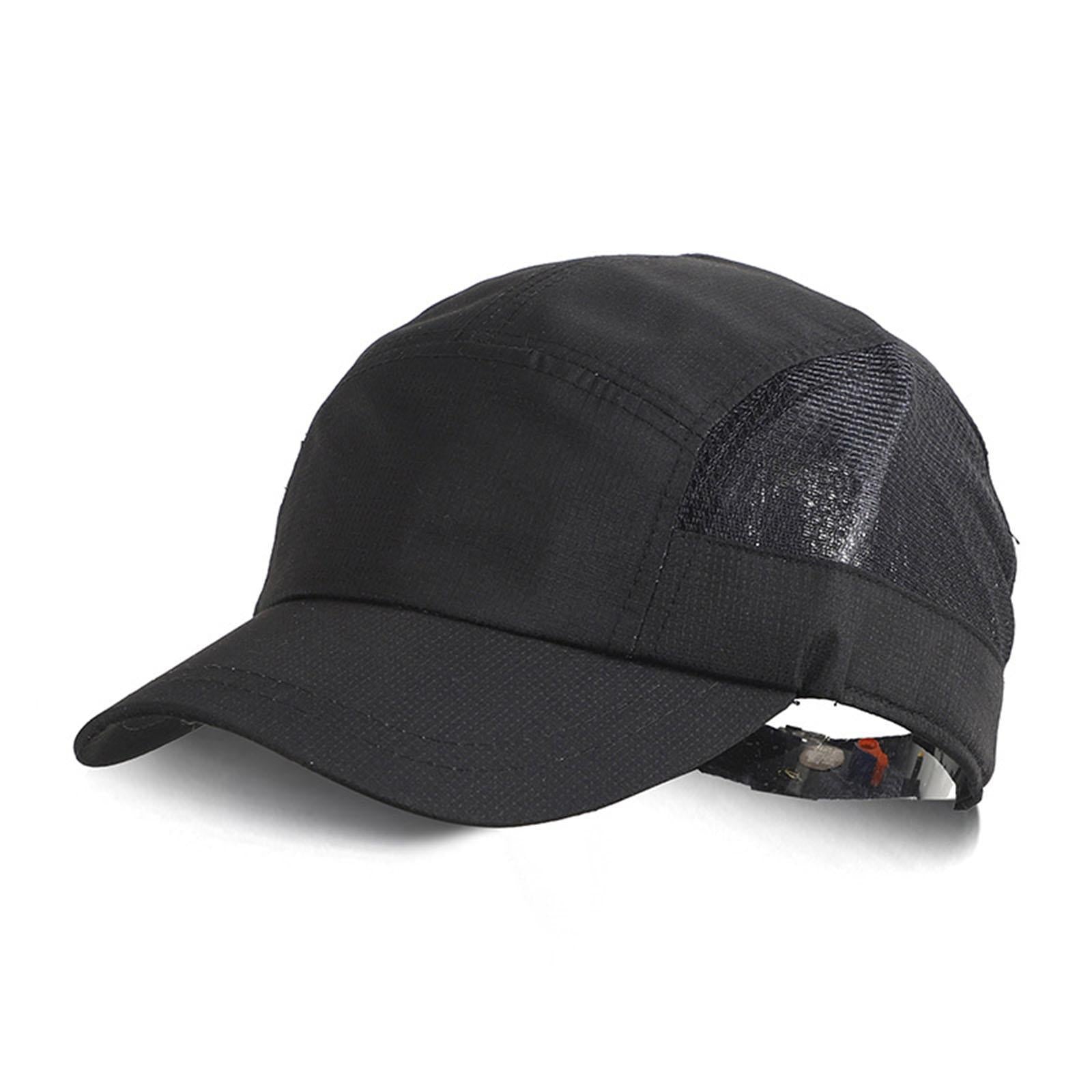 Golf Hat Outdoor Quick Dry Athletic Sports Cap for Marathon Traveling Hiking black