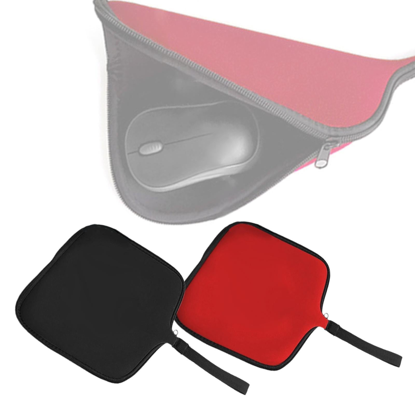 Travel Mouse Case Laptop Cord Organizer Multiuse Portable Mouse Pad for Home Red
