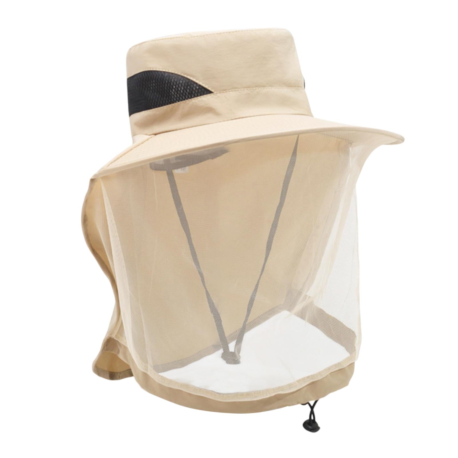 Beekeeping Netting Hat Net for Adults for Gardening Backpacking Climbing Khaki