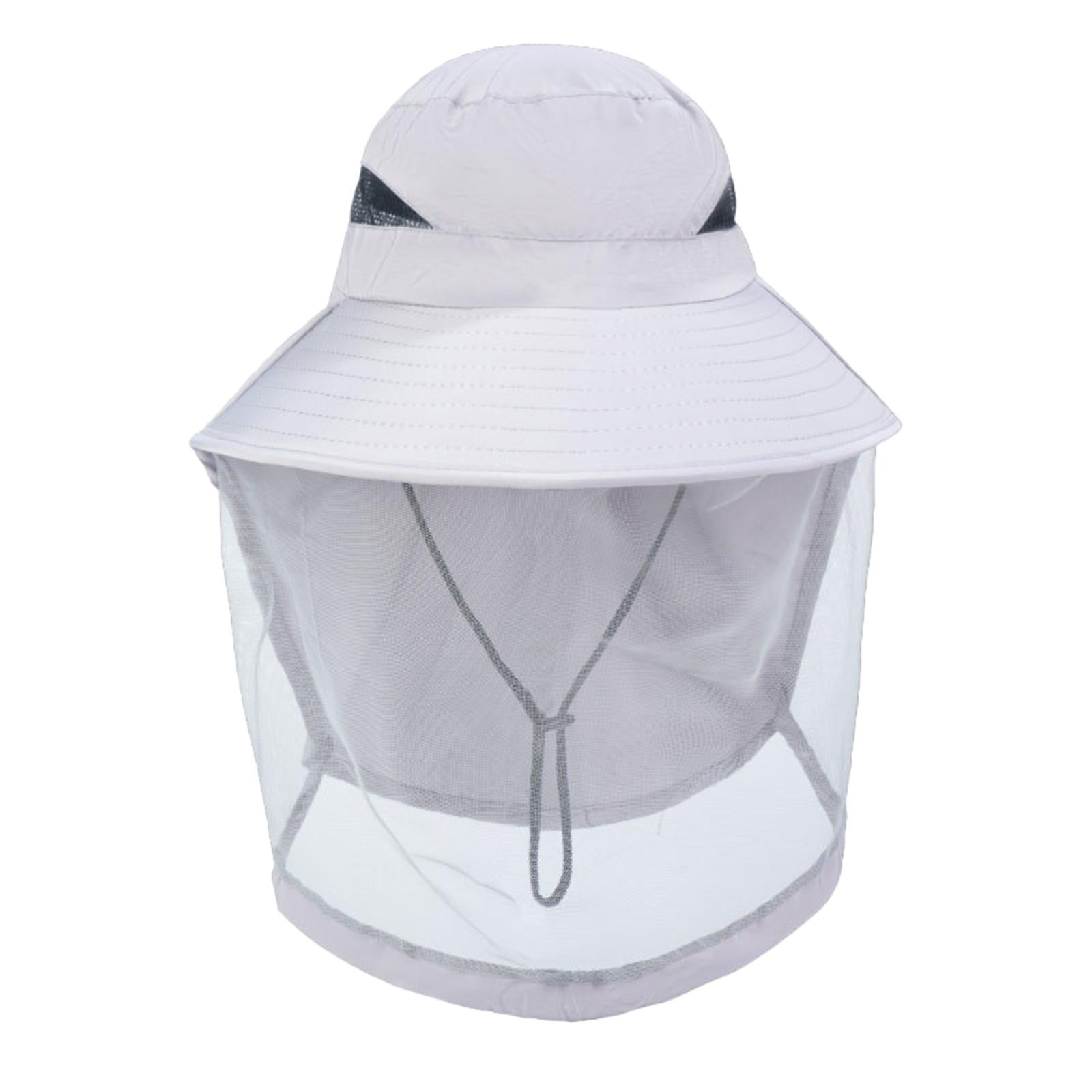 Beekeeping Netting Hat Net for Adults for Gardening Backpacking Climbing Gray