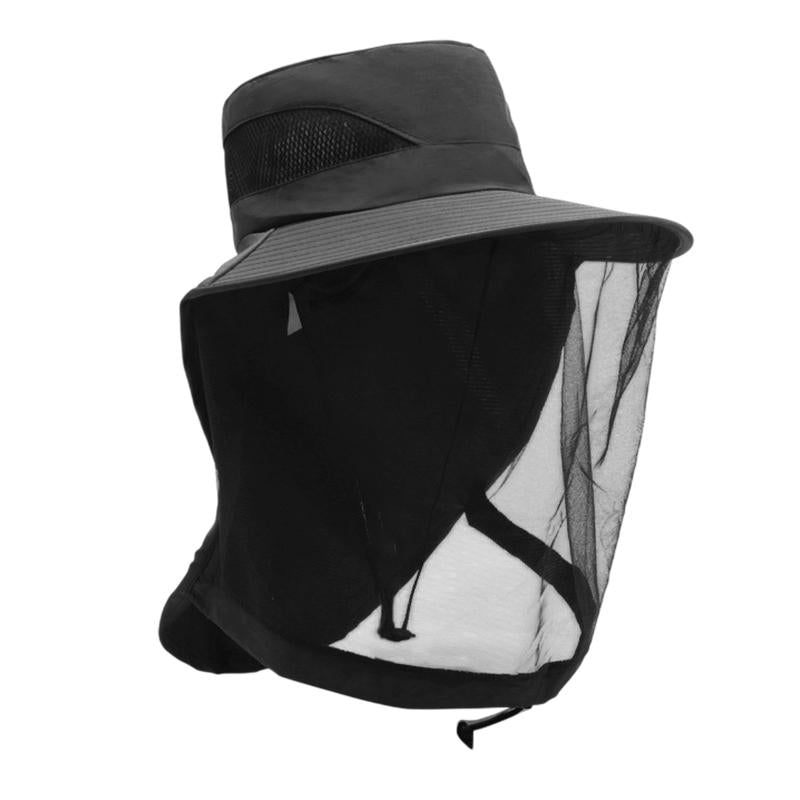 Beekeeping Netting Hat Net for Adults for Gardening Backpacking Climbing Black