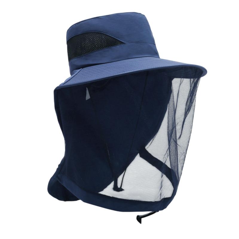 Beekeeping Netting Hat Net for Adults for Gardening Backpacking Climbing Navy
