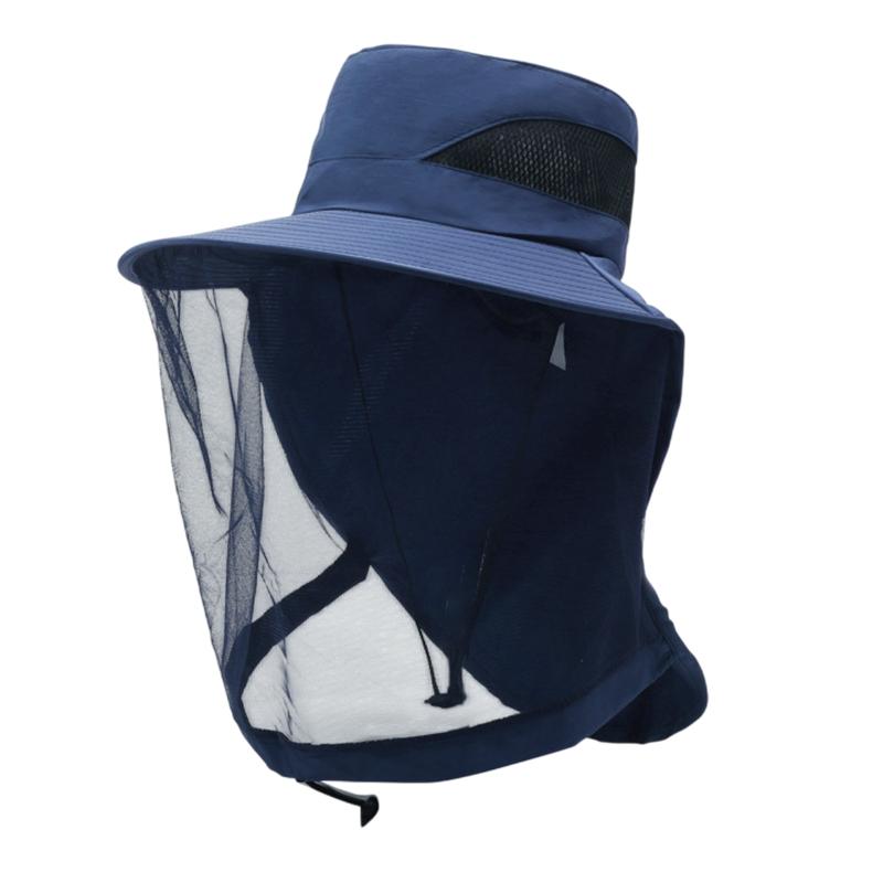 Beekeeping Netting Hat Net for Adults for Gardening Backpacking Climbing Navy