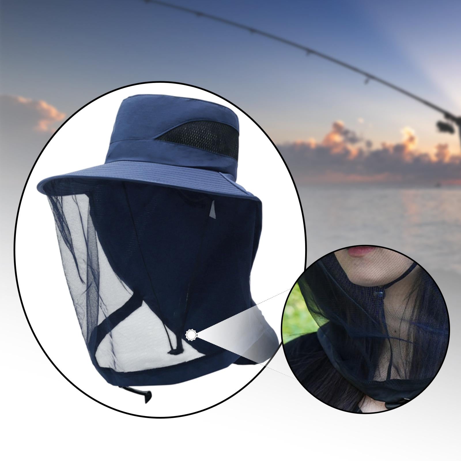 Beekeeping Netting Hat Net for Adults for Gardening Backpacking Climbing Navy