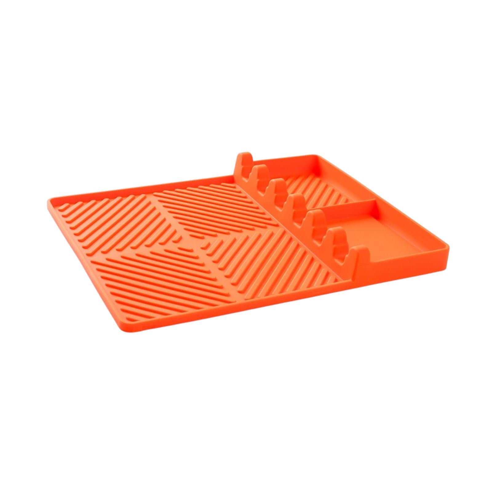 Silicone Griddle Mat Barbeque Grill Accessories for Outdoor Grilling Cooking 32cmx24cmx1cm Orange