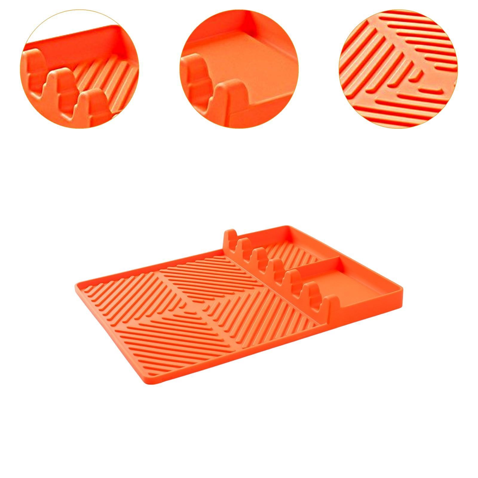 Silicone Griddle Mat Barbeque Grill Accessories for Outdoor Grilling Cooking 40.5cmx29.5cmx1cm Orange