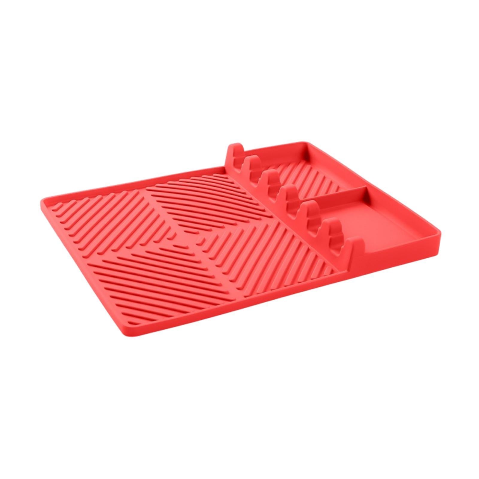 Silicone Griddle Mat Barbeque Grill Accessories for Outdoor Grilling Cooking 40.5cmx29.5cmx1cm Red