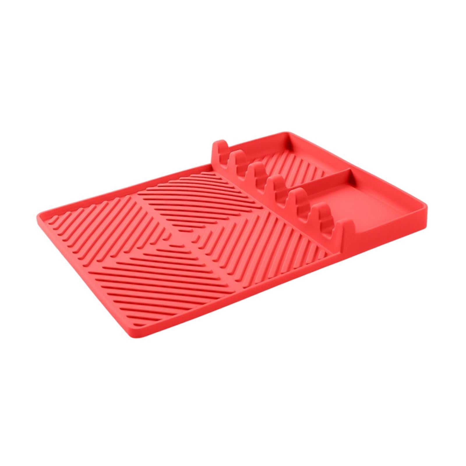Silicone Griddle Mat Barbeque Grill Accessories for Outdoor Grilling Cooking 40.5cmx29.5cmx1cm Red