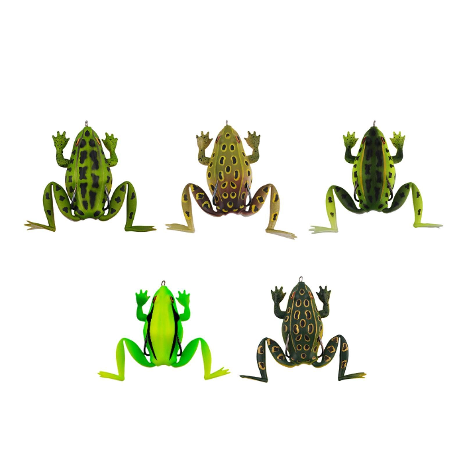 Fishing Frog Lure Weedless Hooks Sturdy for Bass Fishing for Bass Trout Pike Light Green
