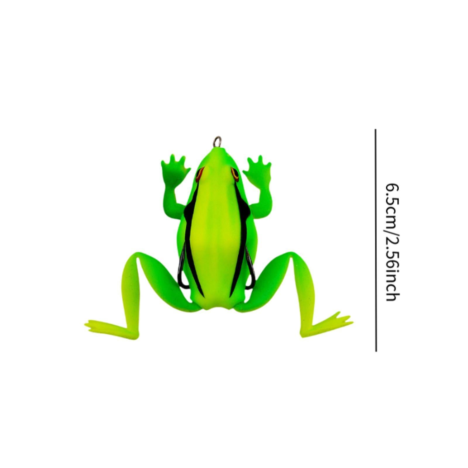 Fishing Frog Lure Weedless Hooks Sturdy for Bass Fishing for Bass Trout Pike Light Green