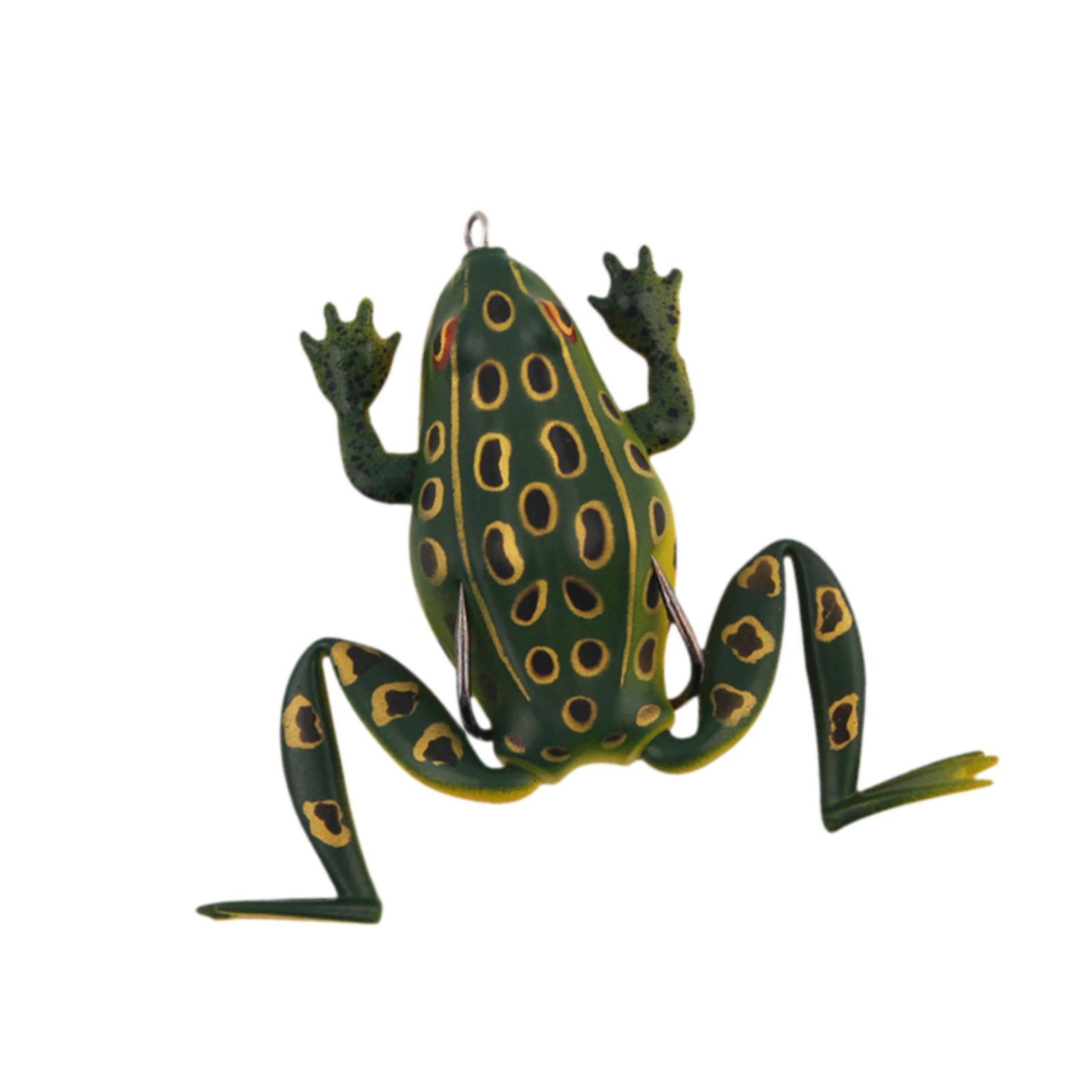 Fishing Frog Lure Weedless Hooks Sturdy for Bass Fishing for Bass Trout Pike Dark Green