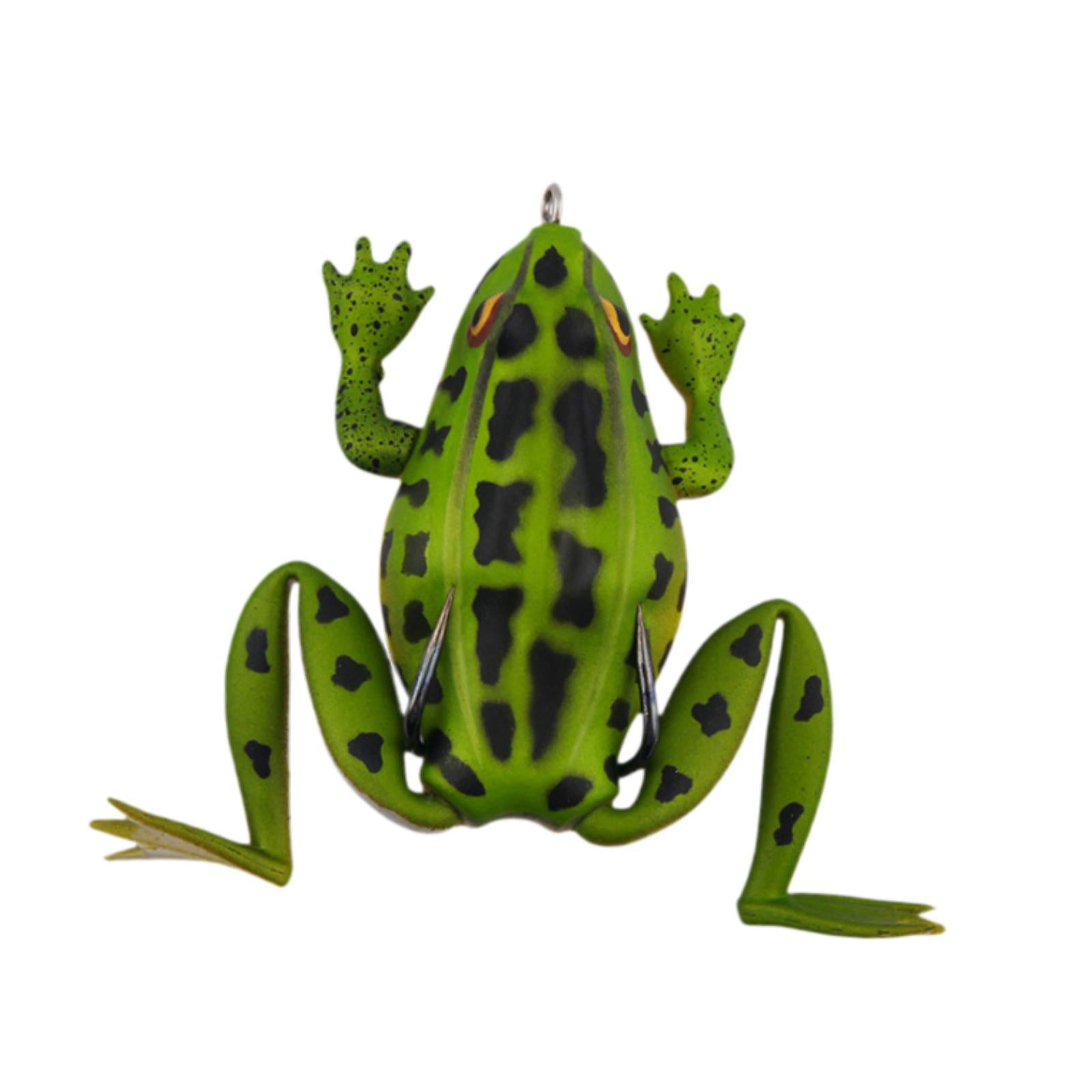 Fishing Frog Lure Weedless Hooks Sturdy for Bass Fishing for Bass Trout Pike Green pattern