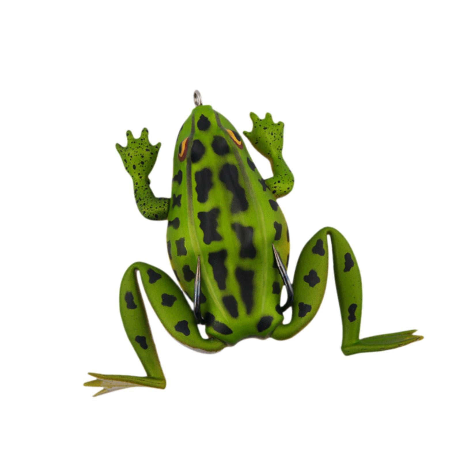 Fishing Frog Lure Weedless Hooks Sturdy for Bass Fishing for Bass Trout Pike Green pattern