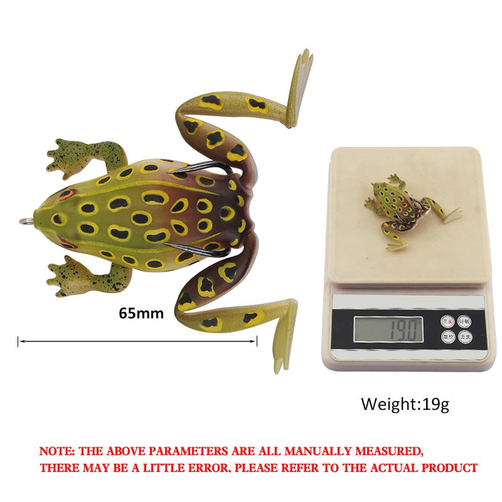 Fishing Frog Lure Weedless Hooks Sturdy for Bass Fishing for Bass Trout Pike Dark yellow