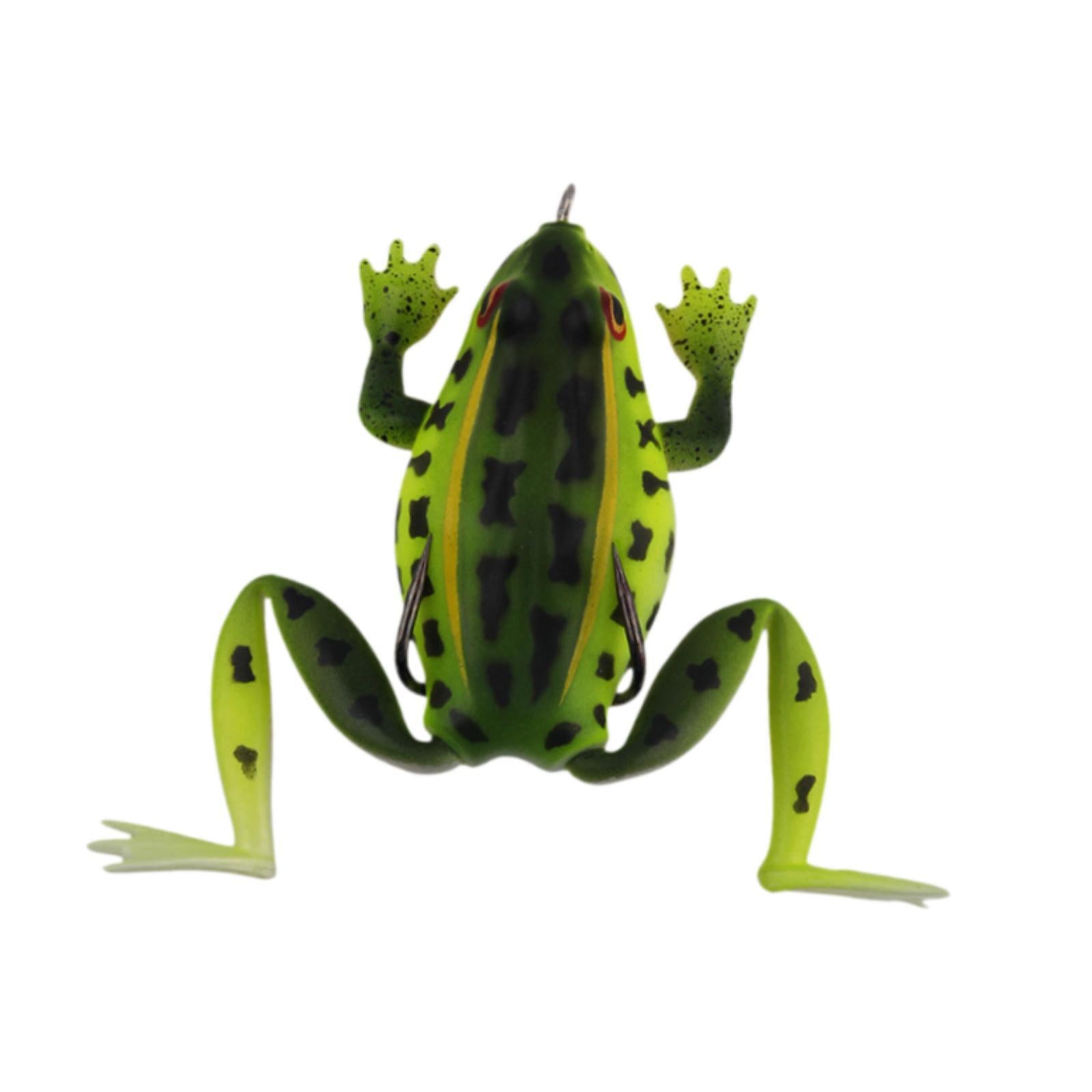 Fishing Frog Lure Weedless Hooks Sturdy for Bass Fishing for Bass Trout Pike Black Green