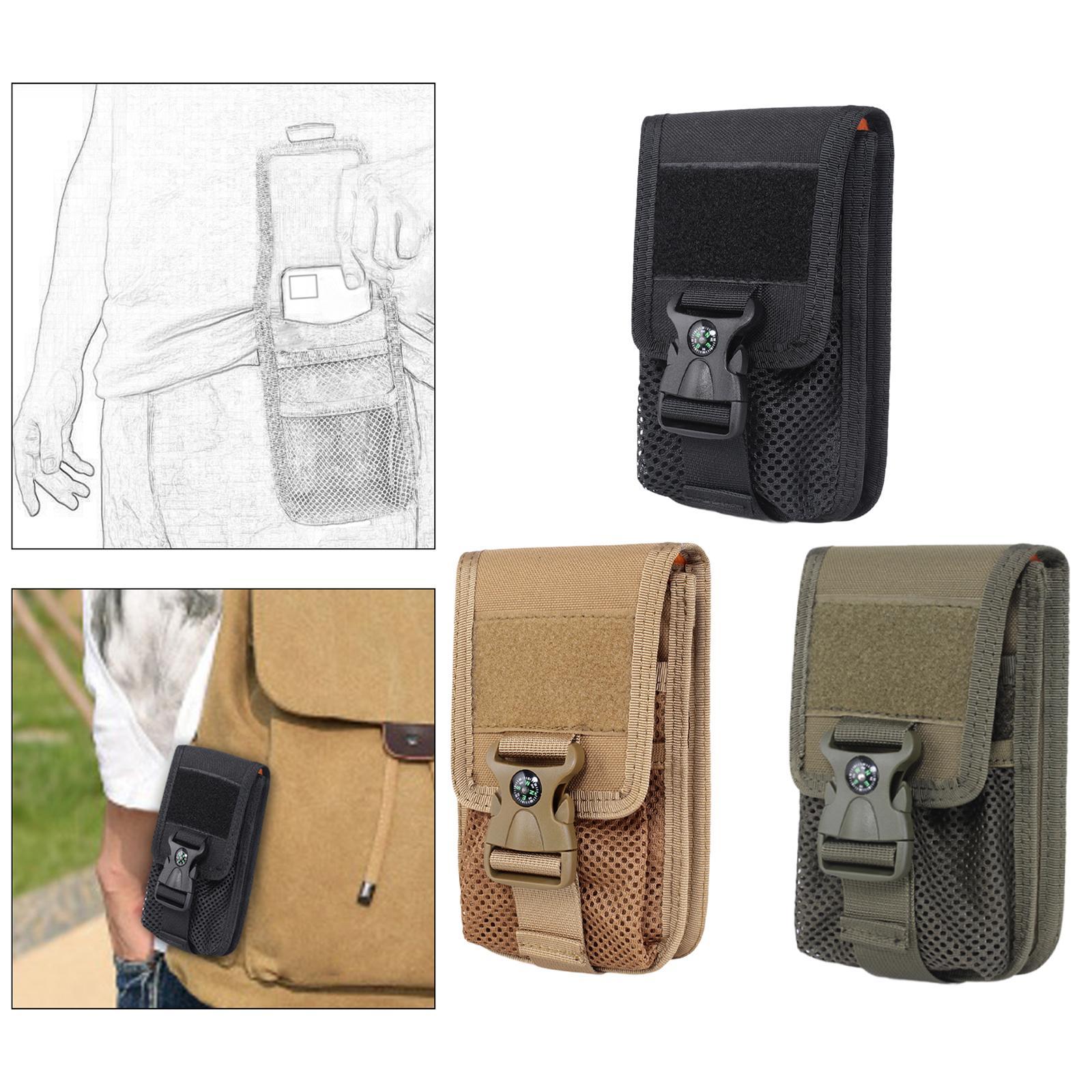 Phone Waist Bag Portable Wear Resistant Organizer for Climbing Travel Hiking Black