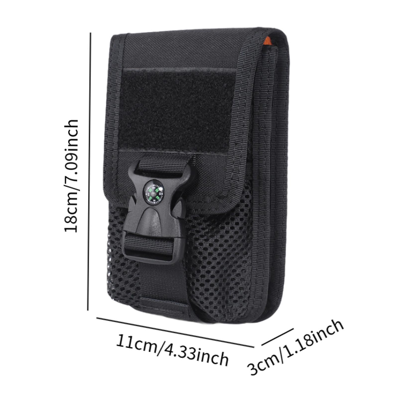 Phone Waist Bag Portable Wear Resistant Organizer for Climbing Travel Hiking Black