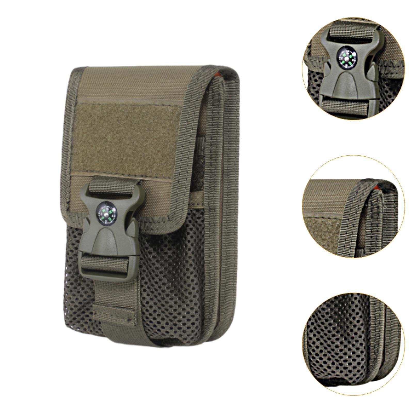 Phone Waist Bag Portable Wear Resistant Organizer for Climbing Travel Hiking Green