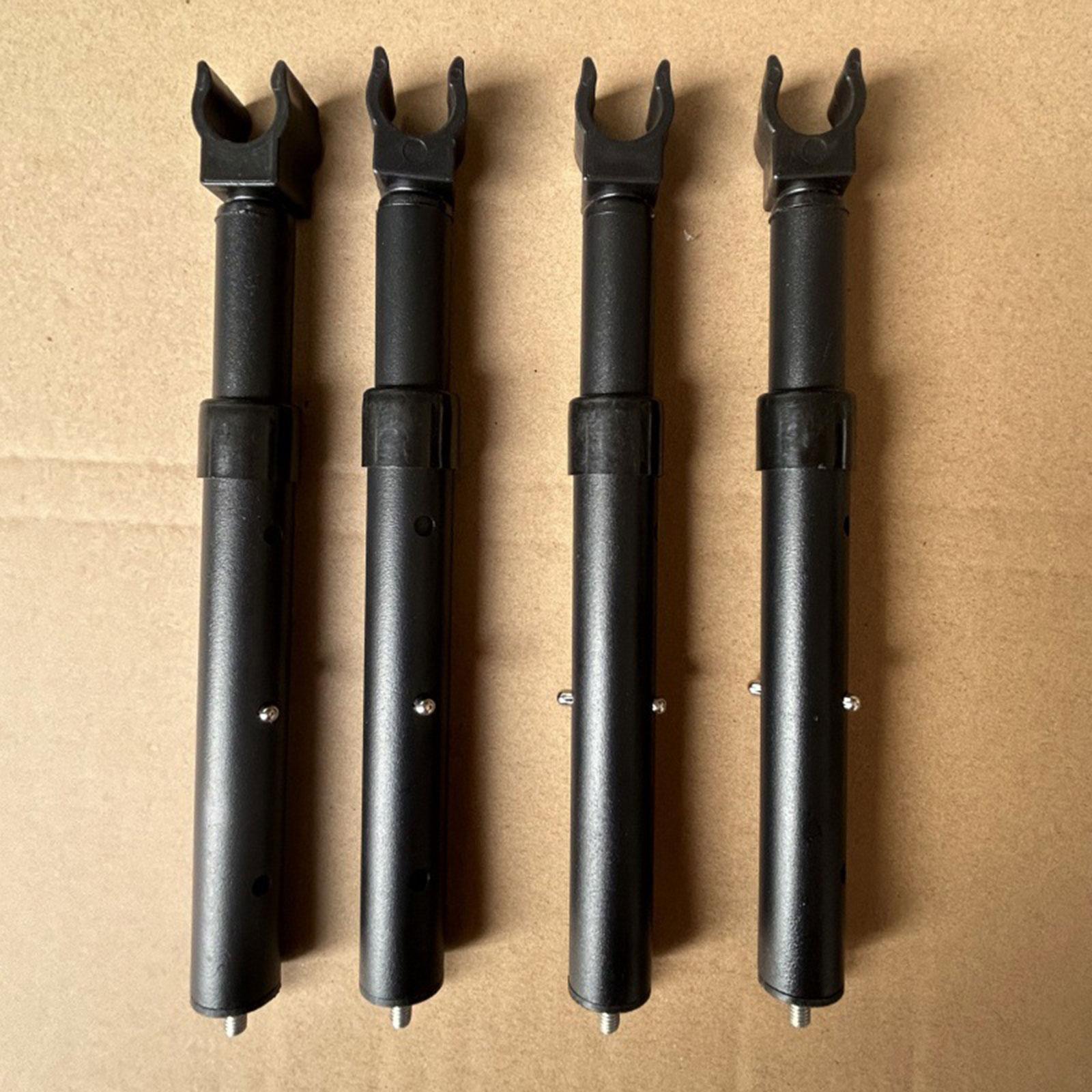 4Pcs Camping Cart Table Support Rod Lifting Rod for Hiking Wagon Cart Picnic Black