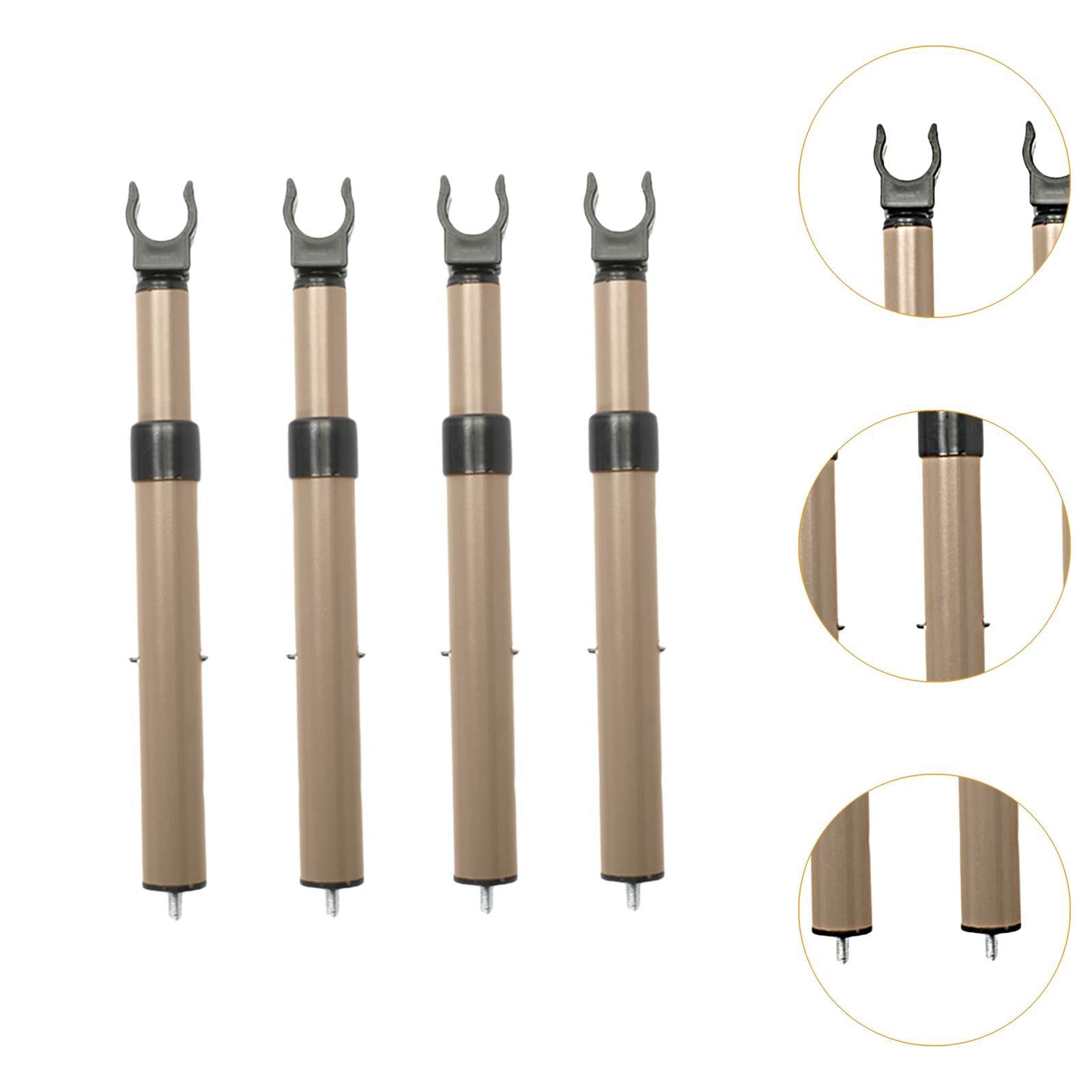 4Pcs Camping Cart Table Support Rod Lifting Rod for Hiking Wagon Cart Picnic Champagne