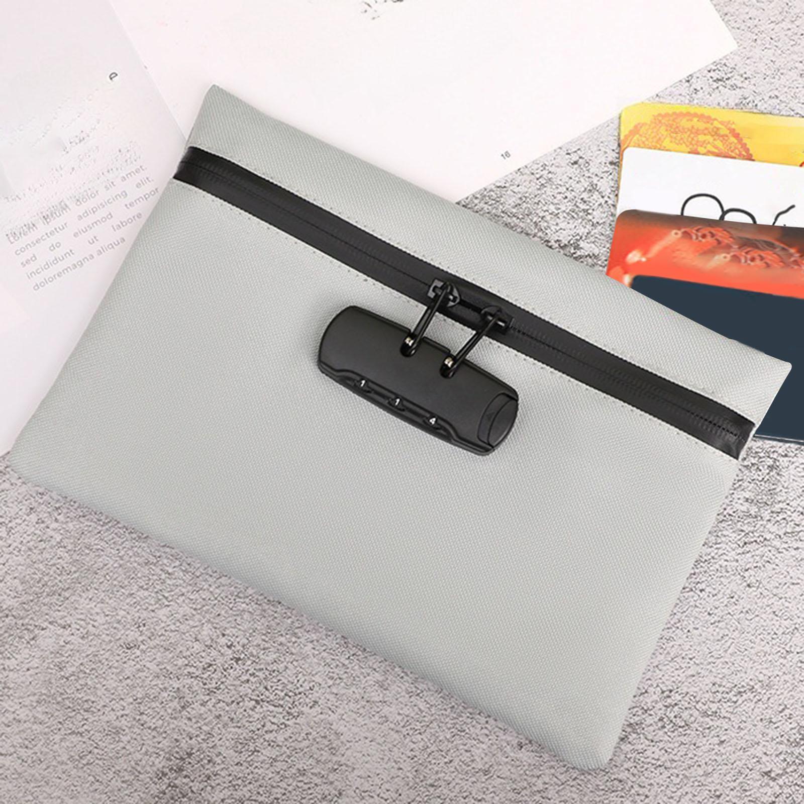 Lockable Money Purse Travel Utility Locking Bank Bag for Jewelry Watch Gray