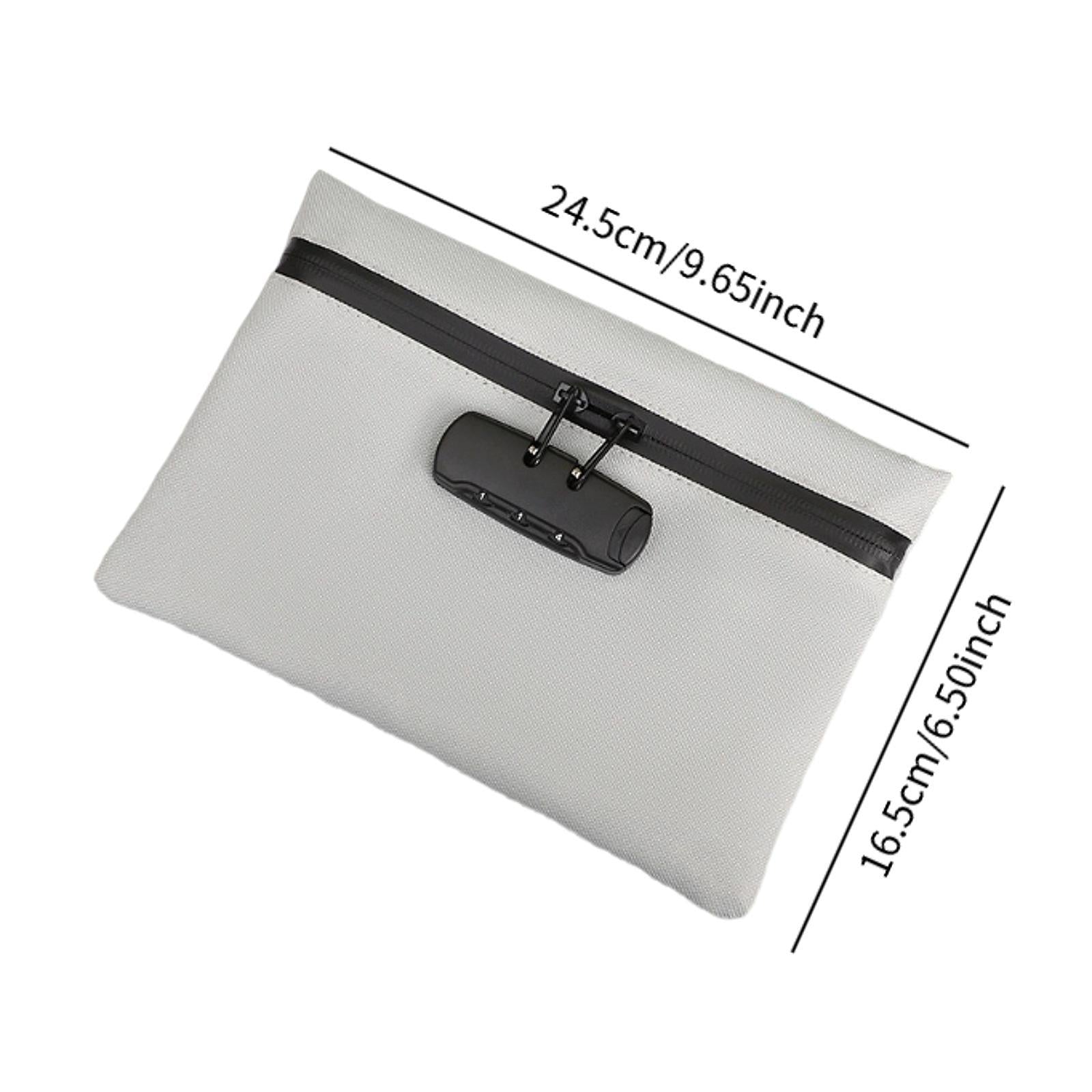 Lockable Money Purse Travel Utility Locking Bank Bag for Jewelry Watch Gray