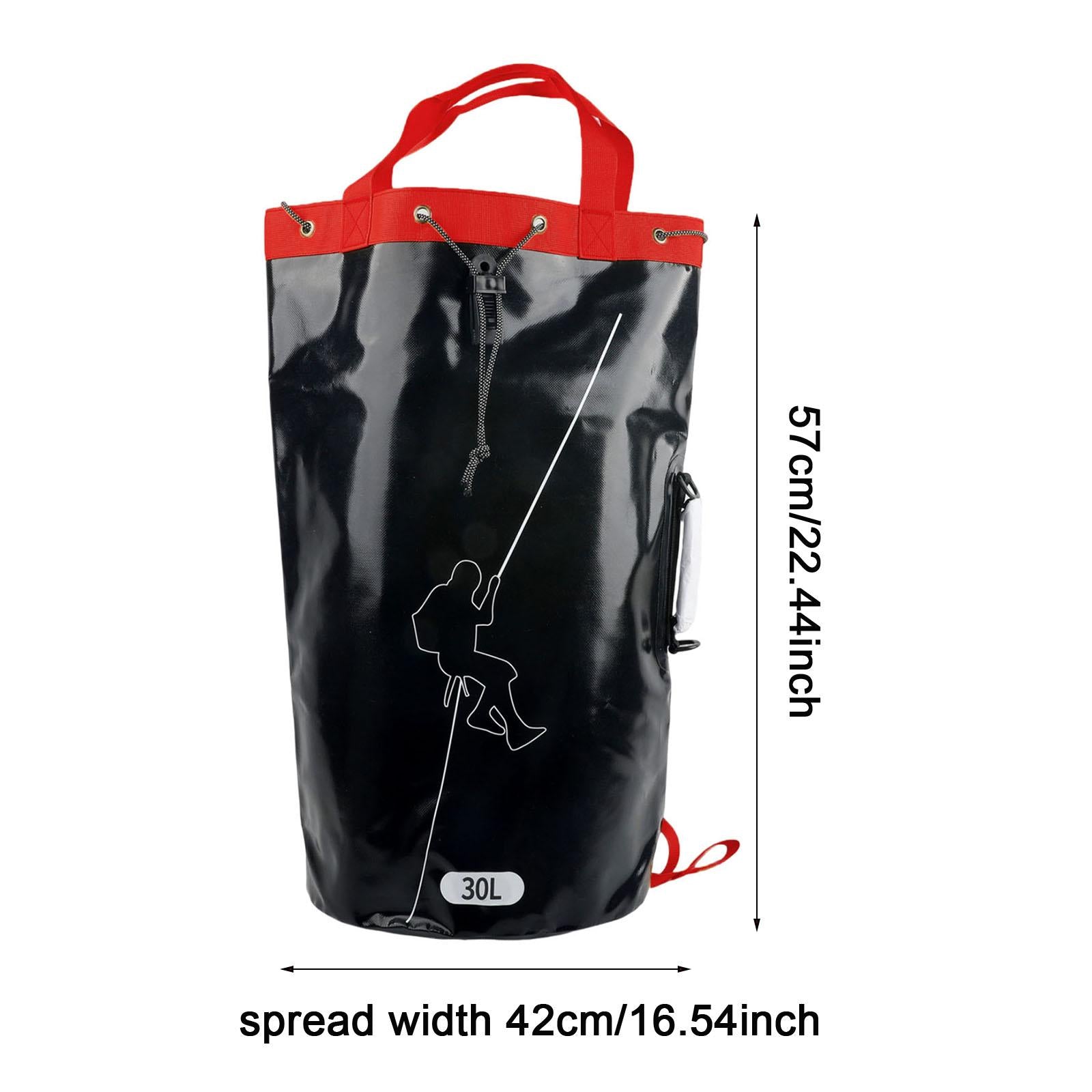 Climbing Rope Gear Bag PVC Arborist Equipment Storage Bag for Outdoor Hiking 30L