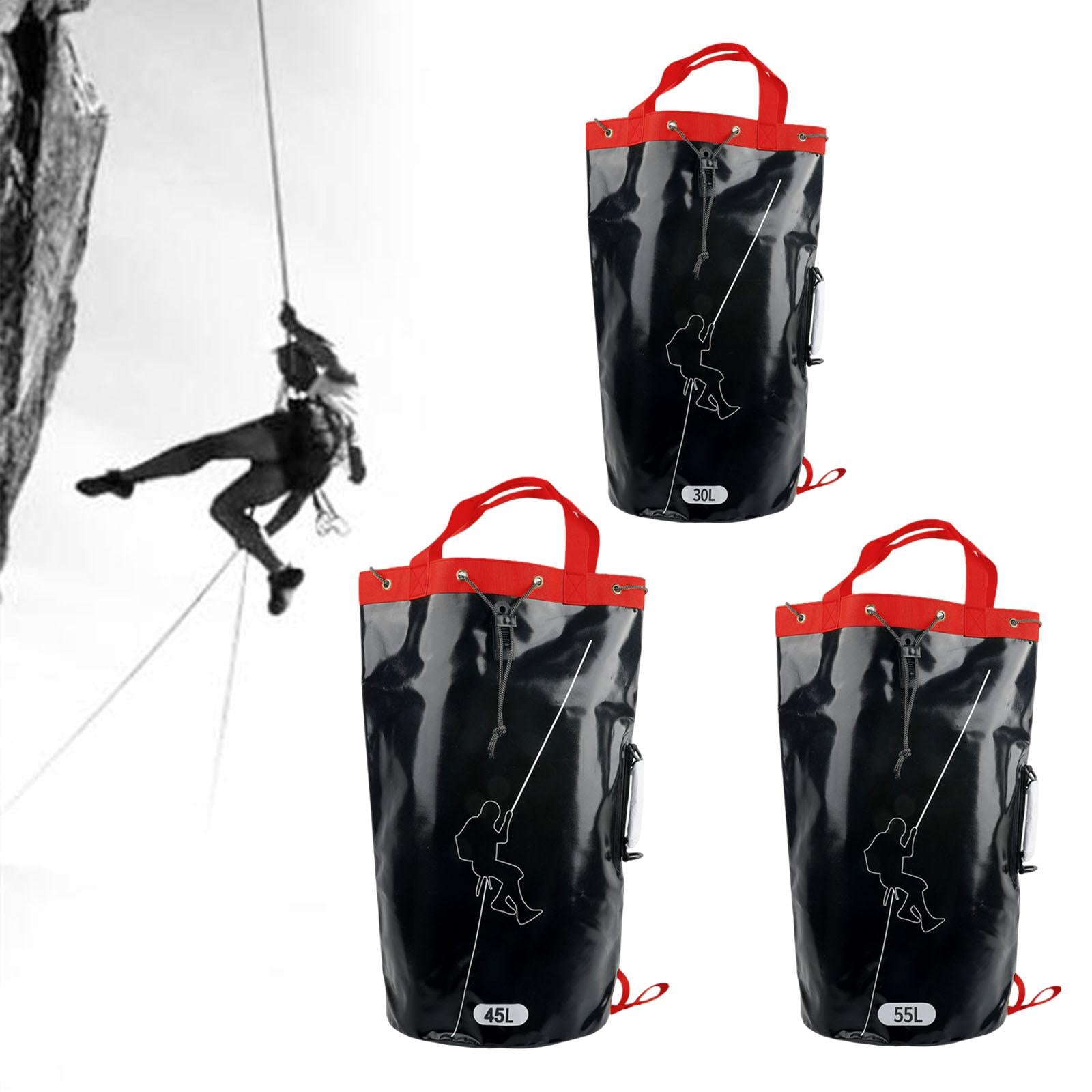 Climbing Rope Gear Bag PVC Arborist Equipment Storage Bag for Outdoor Hiking 30L