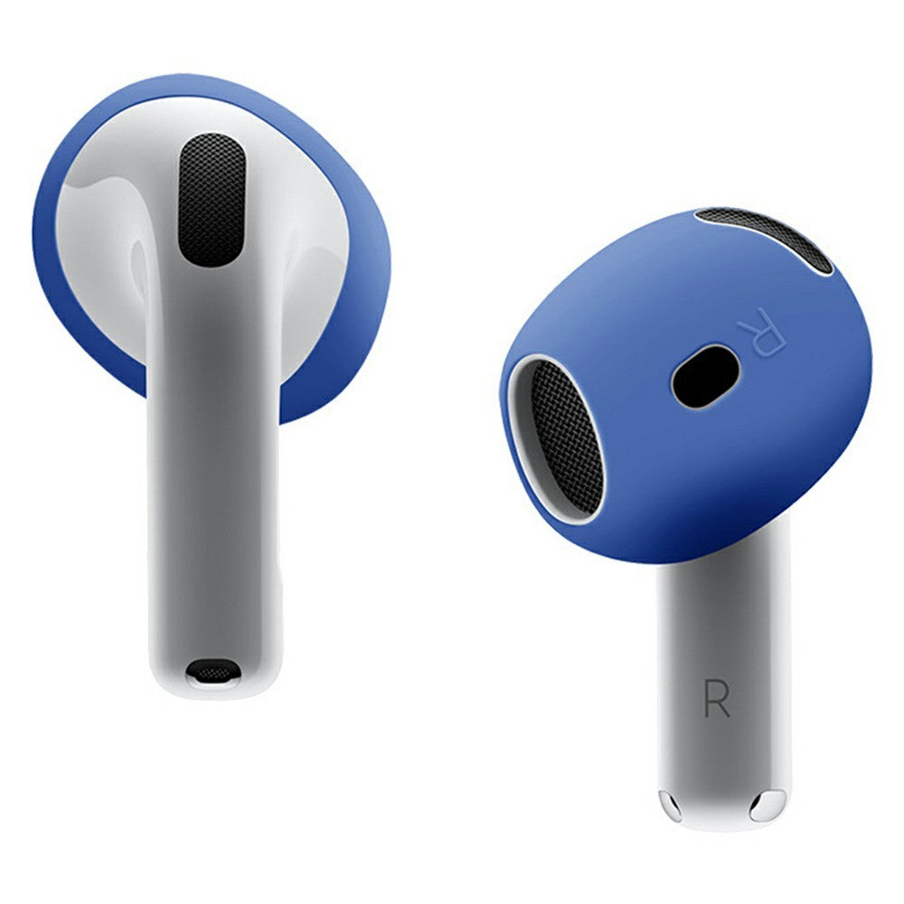 2Pcs Silicone Ear Tips Compatible With  AirPods 4 Anti-slip Ultra Thin Earbuds Replacement Protective Cover - Sky Blue