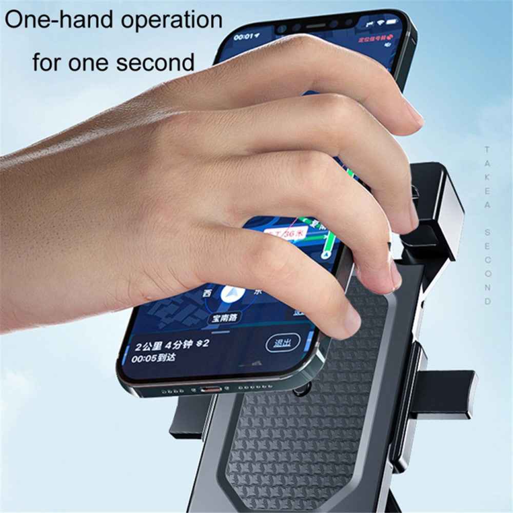 Motorcycle Electric Bike Handlebar Mount 4.5-6.3 inch Phone Holder Cycling Cellphone Stand Clamp