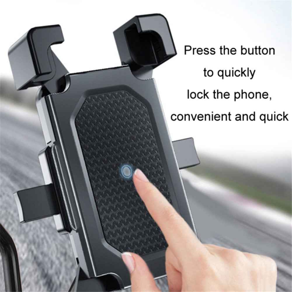 Motorcycle Electric Bike Handlebar Mount 4.5-6.3 inch Phone Holder Cycling Cellphone Stand Clamp
