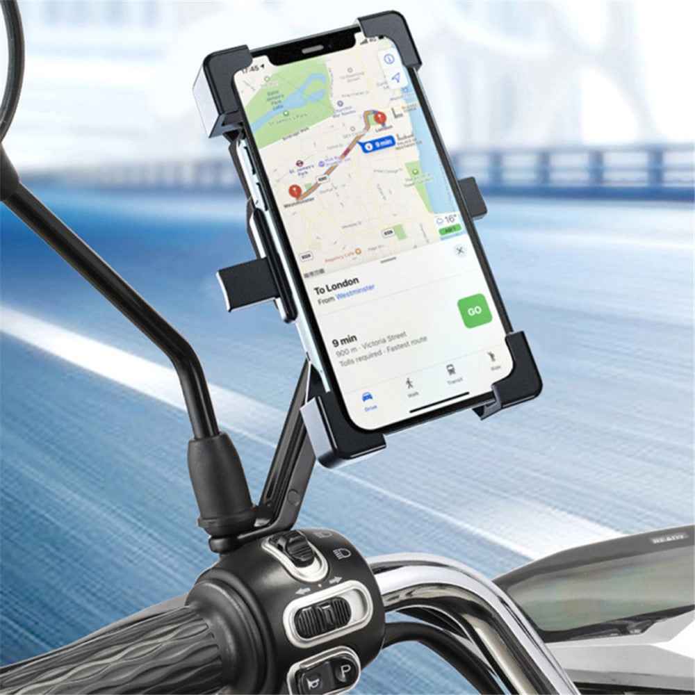 Motorcycle Rearview Mirror 4.5-6.3 inch Phone Holder Motorbike Cycing Cellphone Stand Bracket