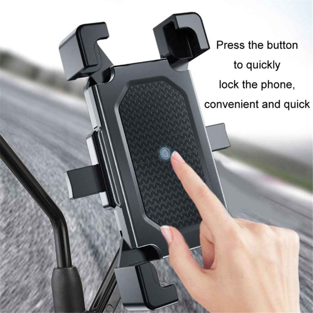 Motorcycle Rearview Mirror 4.5-6.3 inch Phone Holder Motorbike Cycing Cellphone Stand Bracket