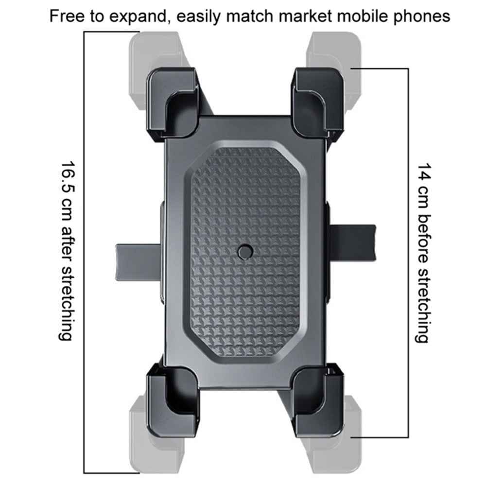 Motorcycle Rearview Mirror 4.5-6.3 inch Phone Holder Motorbike Cycing Cellphone Stand Bracket