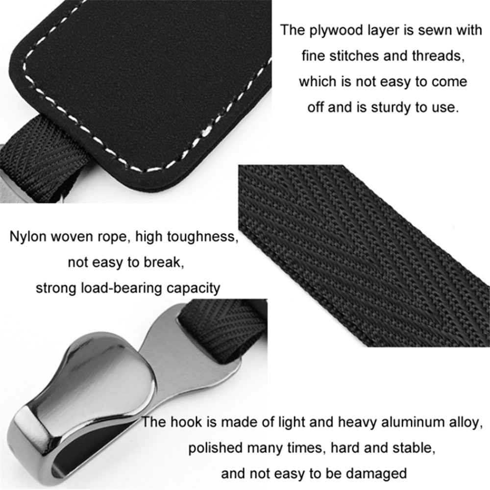 Car Headrest Hook Seat Back Hanger Suede Multifunction Storage Hook Auto Interior Organizer - Brown