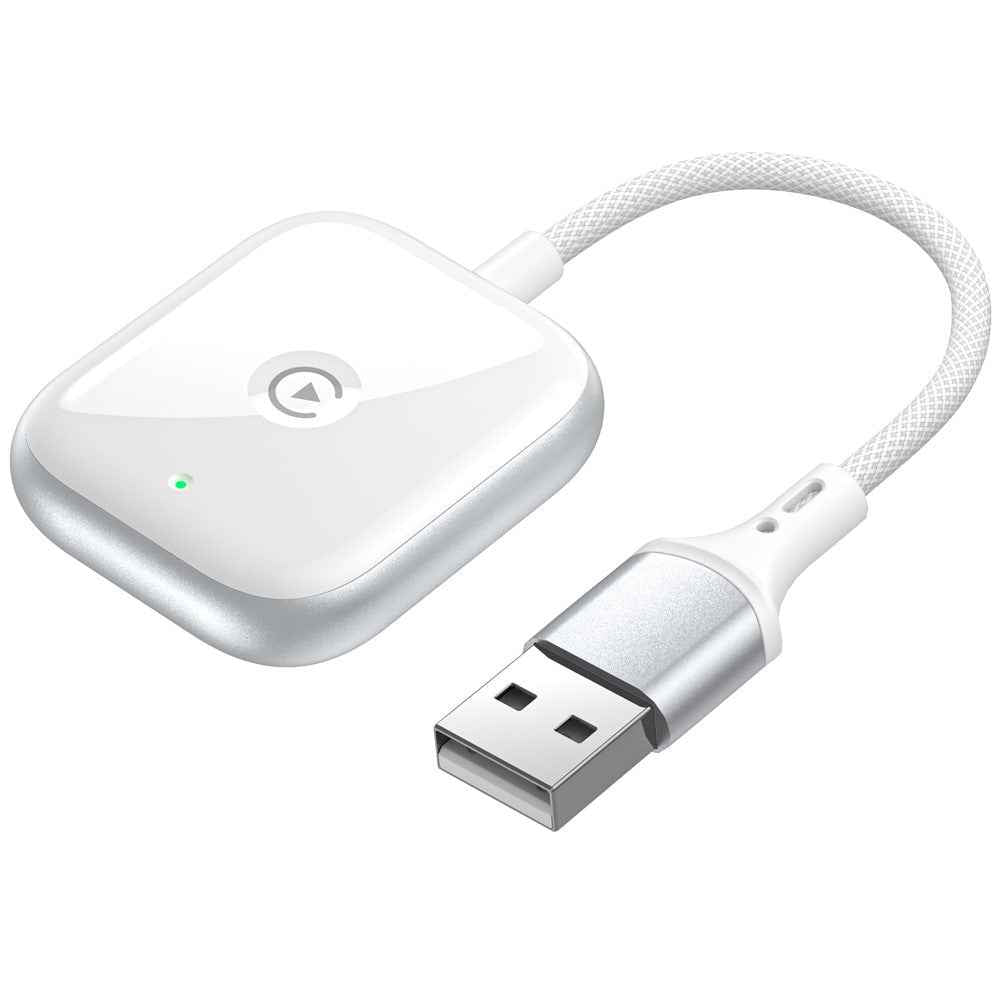 Car Wireless Carplay Adapter Wired to Wireless Carplay Dongle for iPhone - White