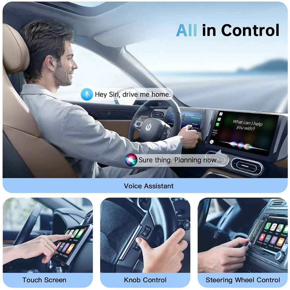 Car Wireless Carplay Adapter Wired to Wireless Carplay Dongle for iPhone - White
