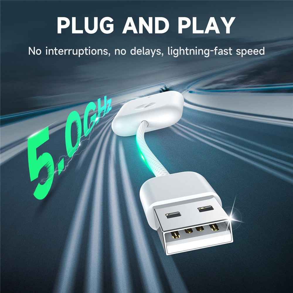 643 Car Wireless Android Auto Adapter for Android Phones Upgrade Wired to Wireless - Silver