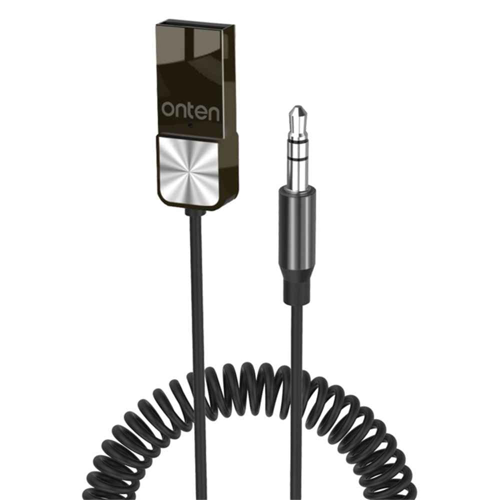 ONTEN OTN-BT101 USB to 3.5mm Jack Spring Cable Wireless Bluetooth-compatible Audio Adapter