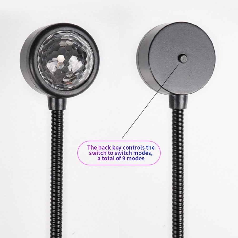 M9 Car Roof Night Light LED Atmosphere Lamp Portable Adjustable USB Romantic Atmosphere Decoration Light for Cars Bedrooms Parties
