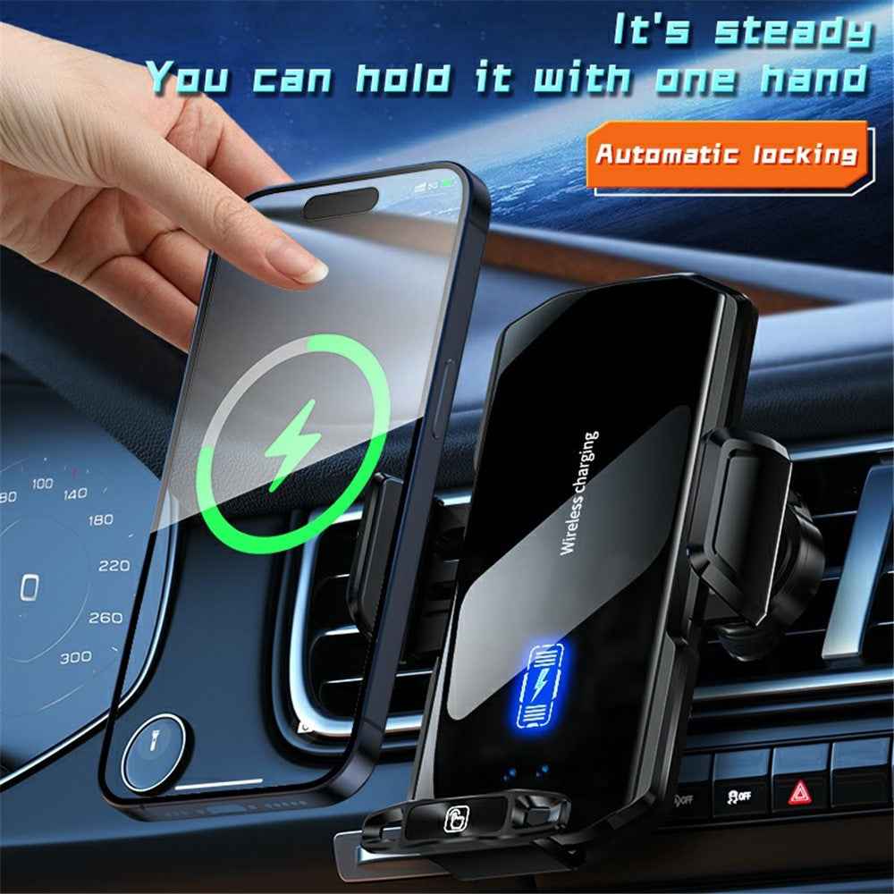 SD11 15W Fast Charging Car Wireless Charger Mount Air Vent Car Phone Holder