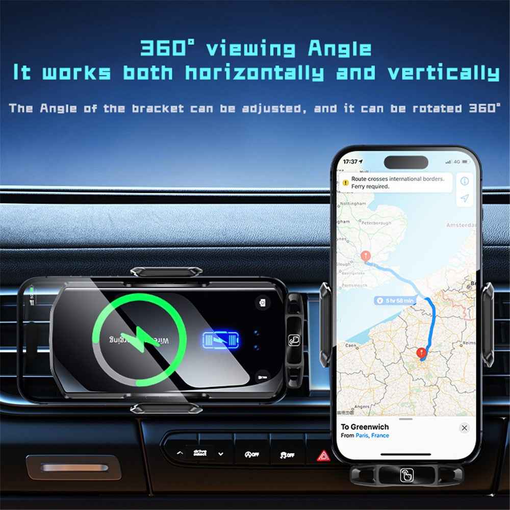 SD11 15W Fast Charging Car Wireless Charger Mount Air Vent Car Phone Holder
