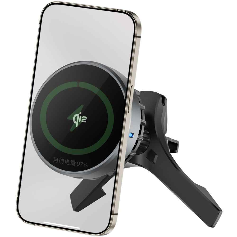 WIWU CH-319_QI2.0 Car Air Outlet Phone Mount Magnetic Wireless Charger Cell Phone Bracket
