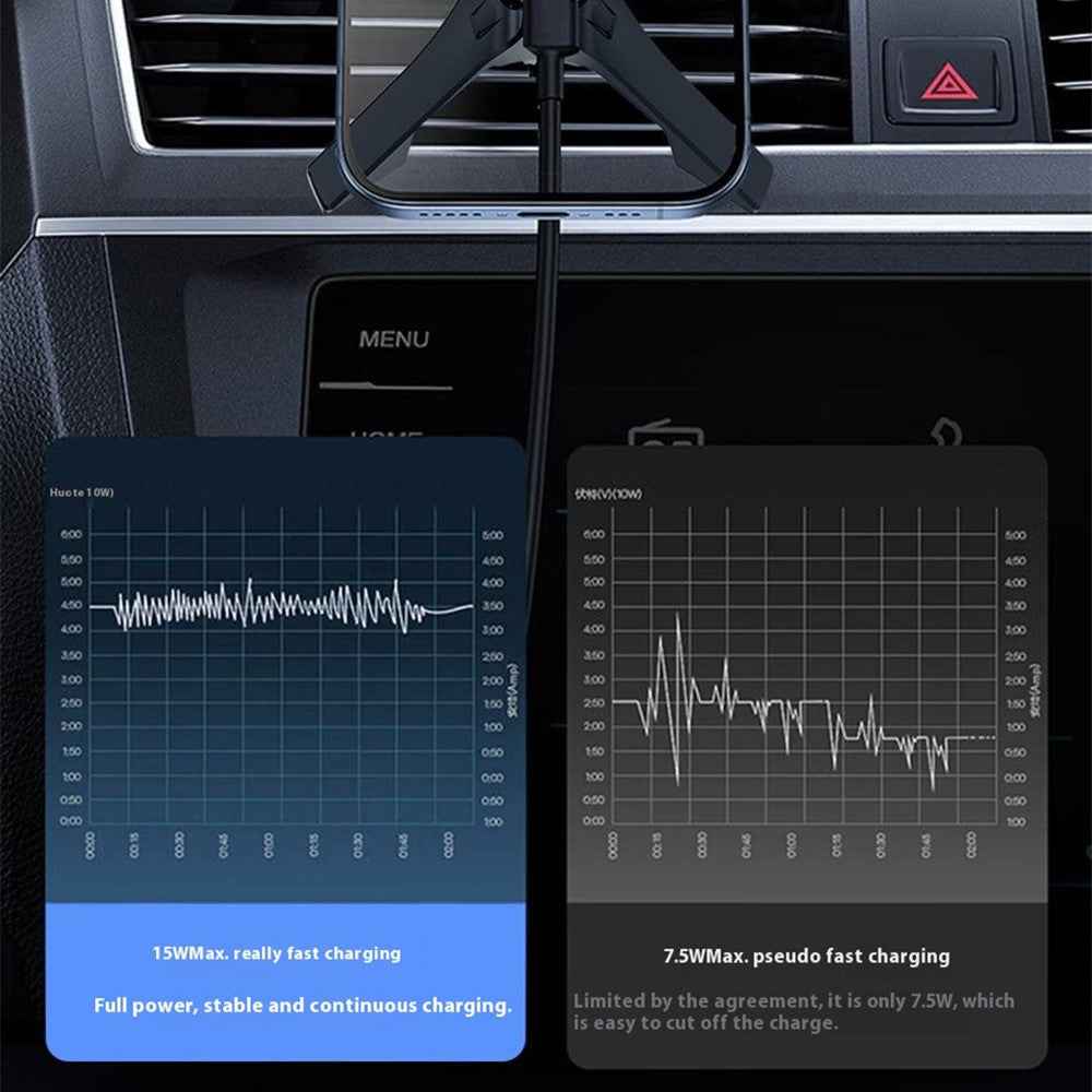 WIWU CH-319_QI2.0 Car Air Outlet Phone Mount Magnetic Wireless Charger Cell Phone Bracket
