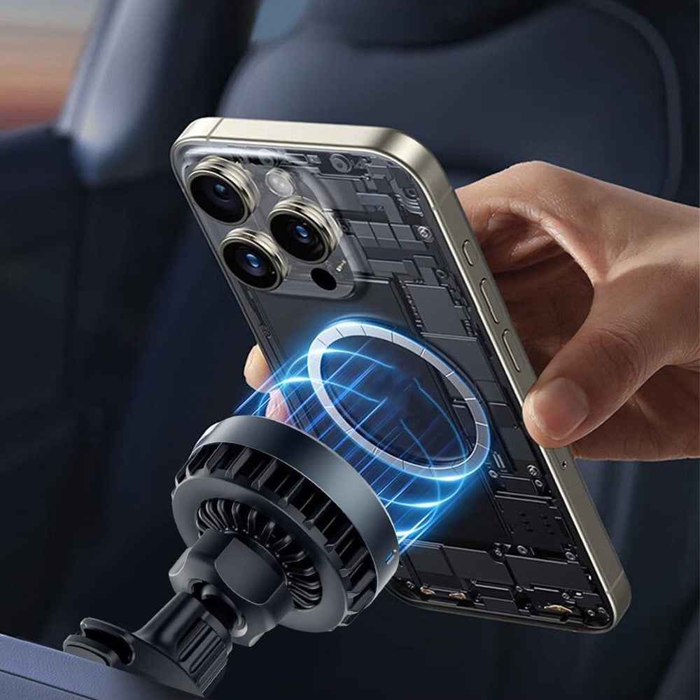 WIWU CH-319_QI2.0 Car Air Outlet Phone Mount Magnetic Wireless Charger Cell Phone Bracket