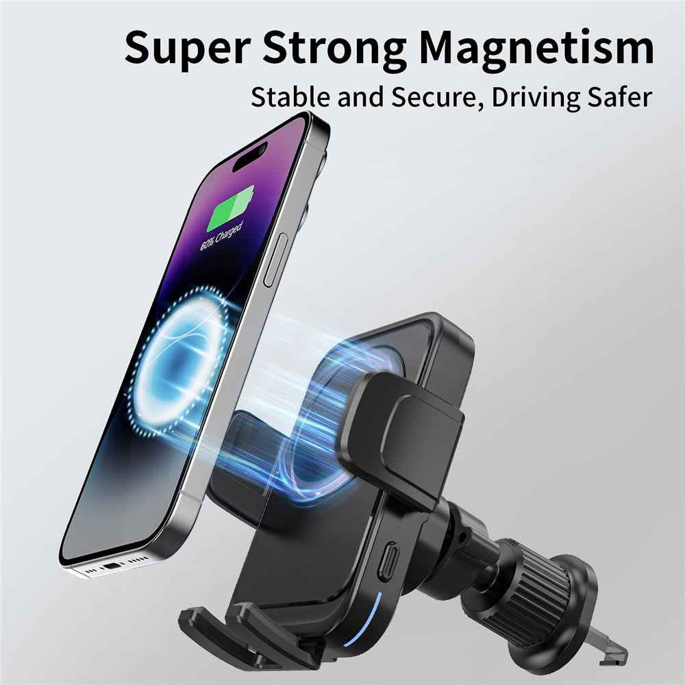 WIWU CH-321 Car Air Vent Phone Bracket 15W Wireless Charger Auto Clamping Phone Holder