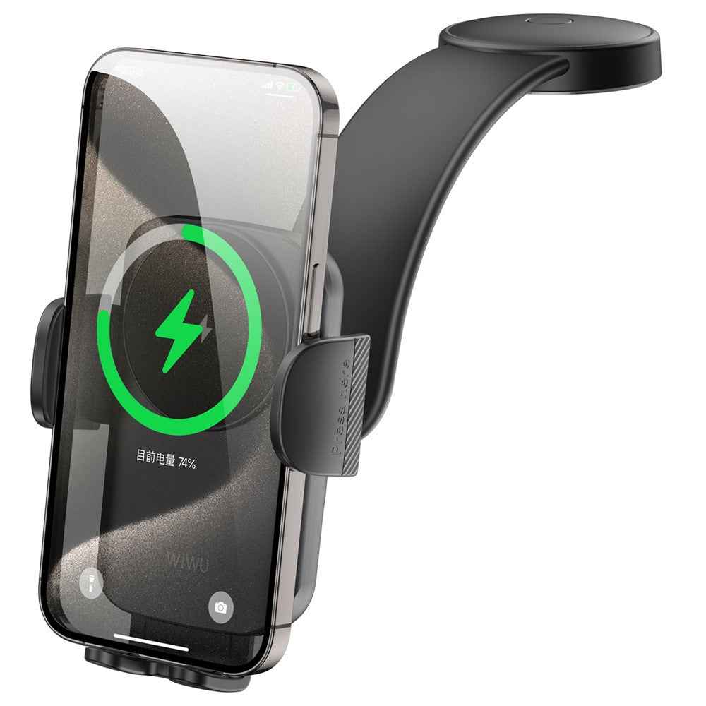 WIWU CH-322 Car Bracket 15W Wireless Charger Auto Clamping Phone Holder